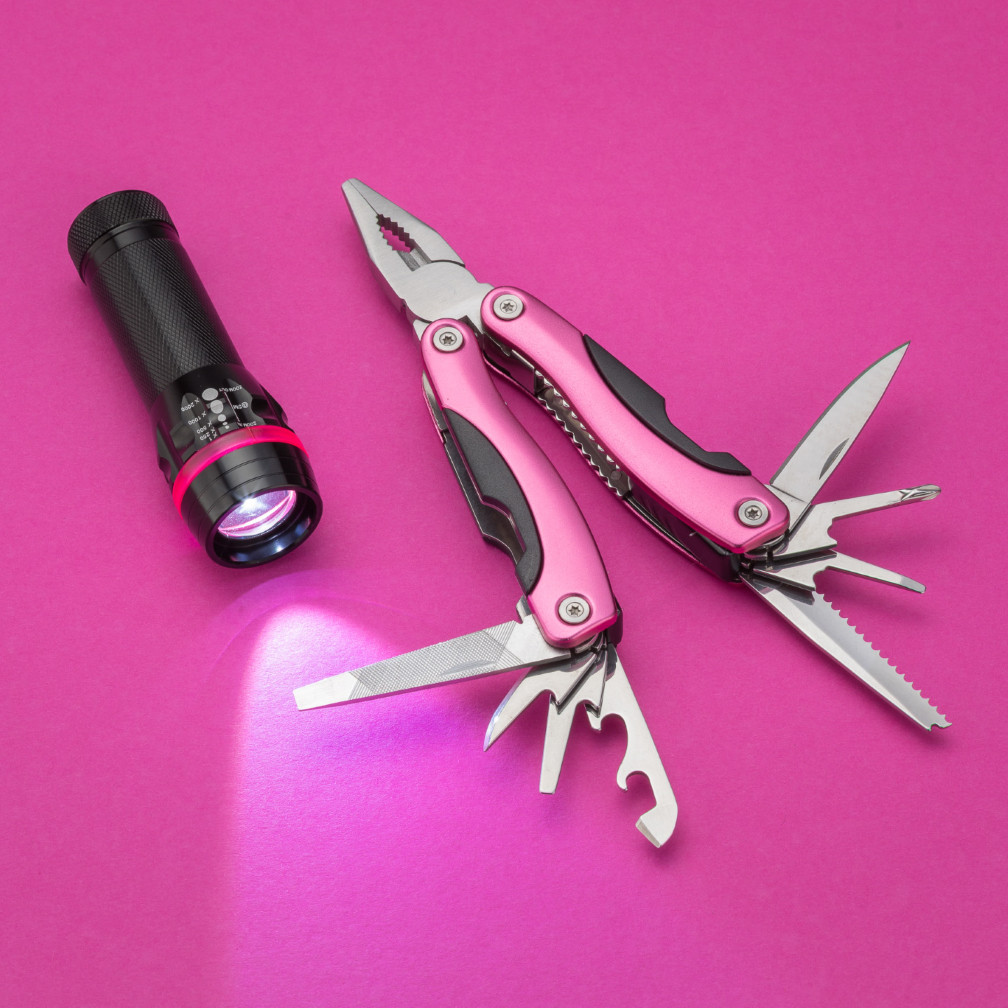Pink Multi-tool and LED Torch Thumb 2