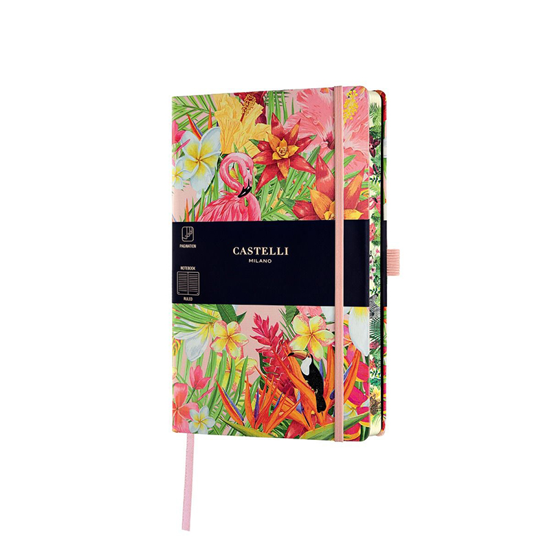 Flamingos Castelli Eden Medium Ruled Notebook