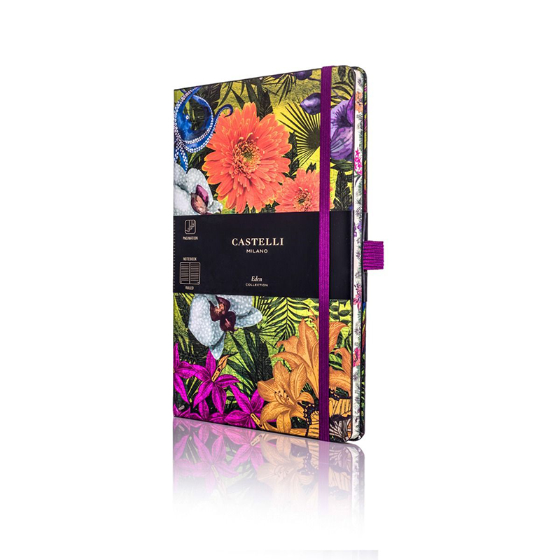 Orchid Castelli Eden Medium Ruled Notebook 1