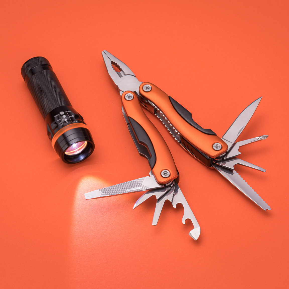 Orange Multi-tool and LED Torch 2