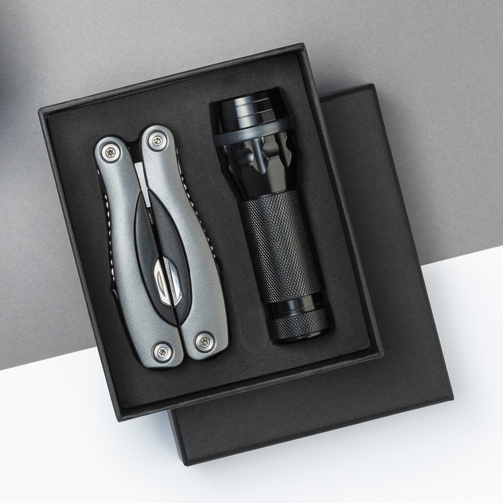 Silver-Grey Multi-tool and LED Torch