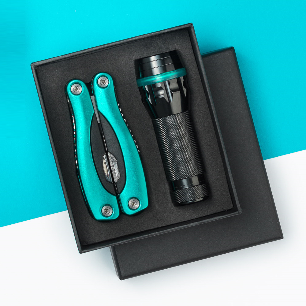 Turquoise Multi-tool and LED Torch