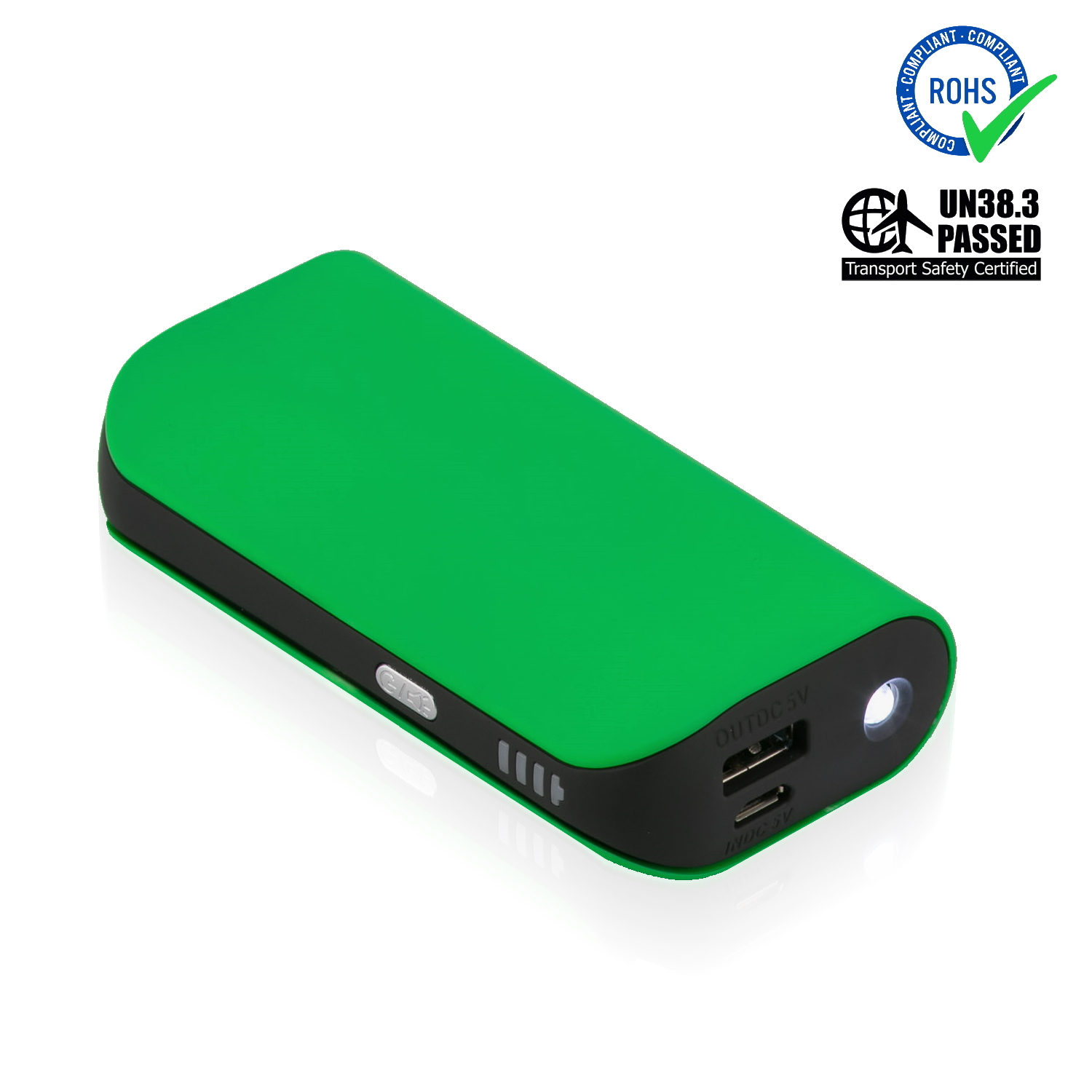 Green Power Bank 5200 mAh + LED Torch 1