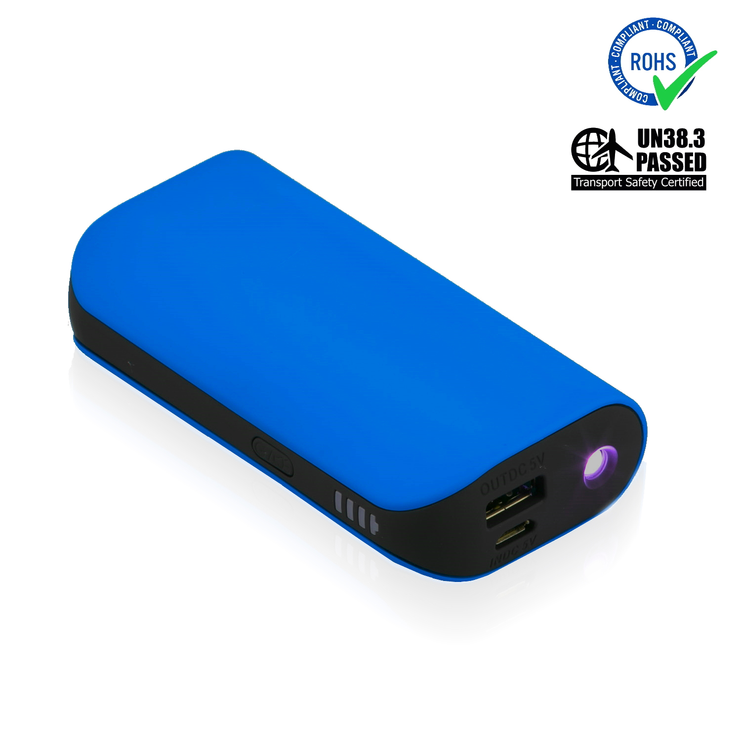 Blue Power Bank 5200 mAh + LED Torch 1