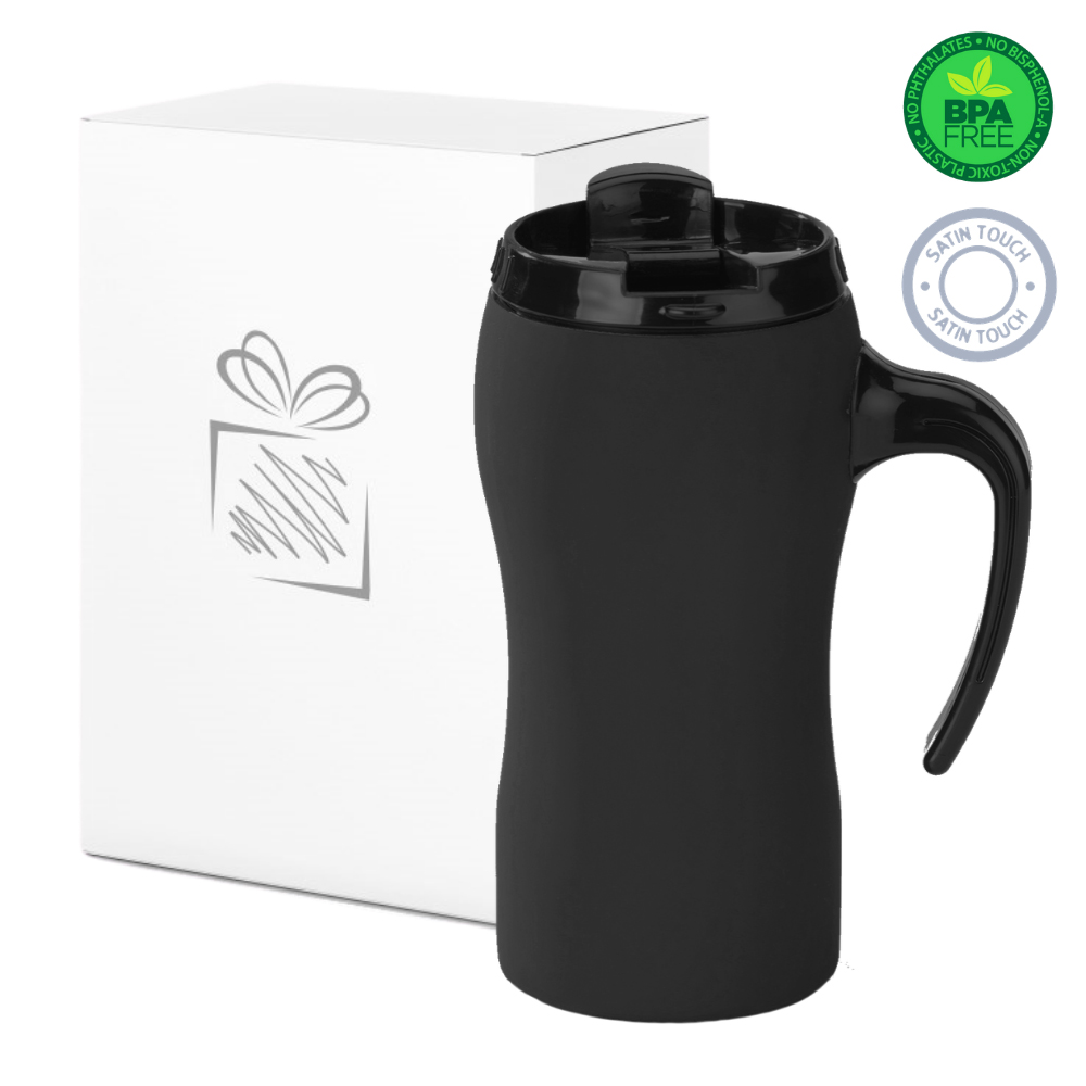 Black Thermal Mug with Handle (450ml) 1