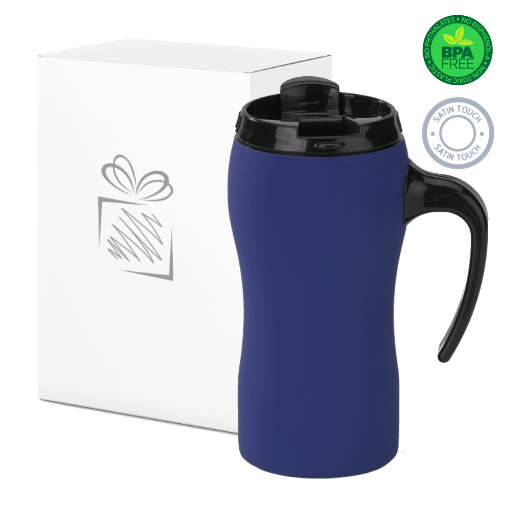 Navy Blue Thermal Mug with Handle (450ml)