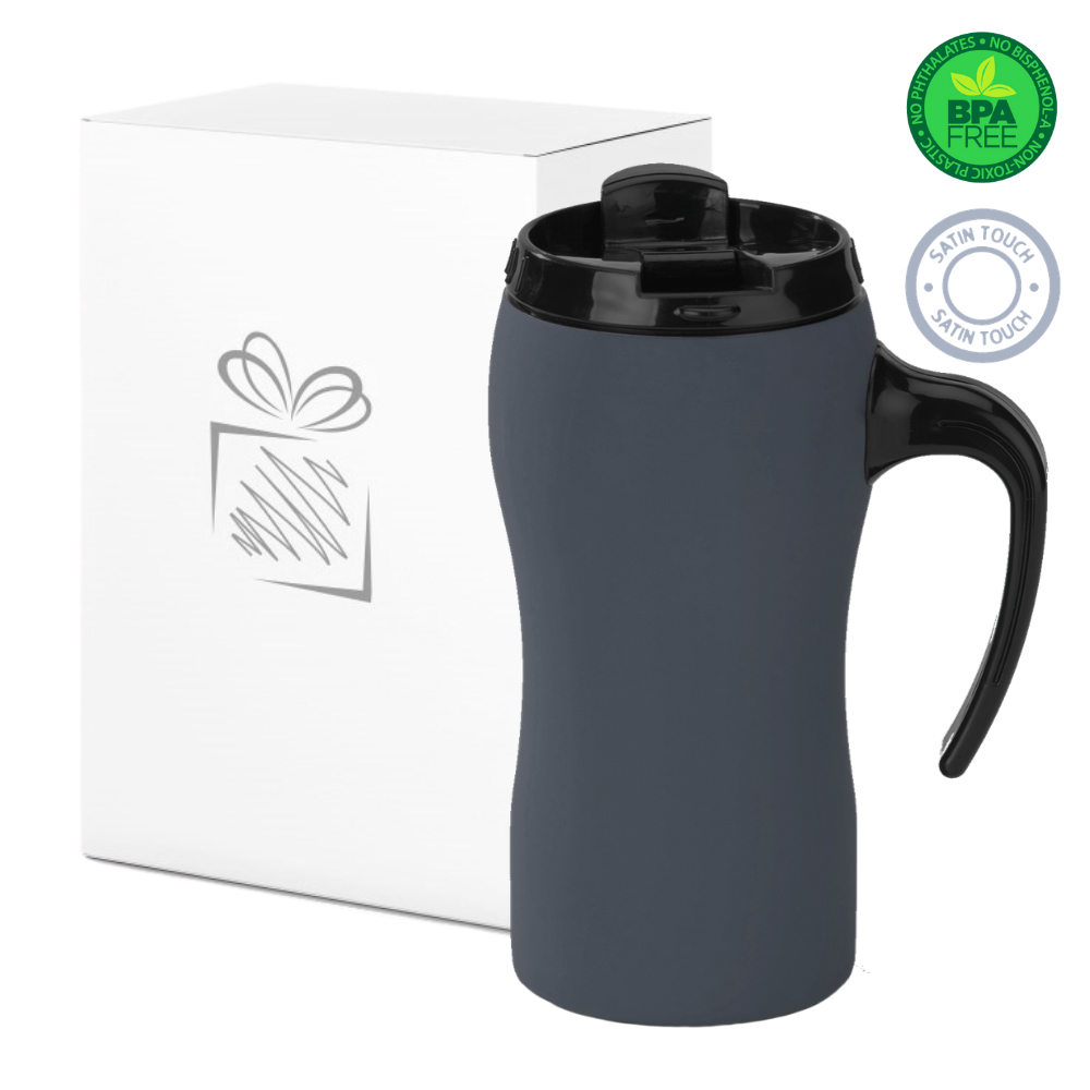 Grey Thermal Mug with Handle (450ml) 1