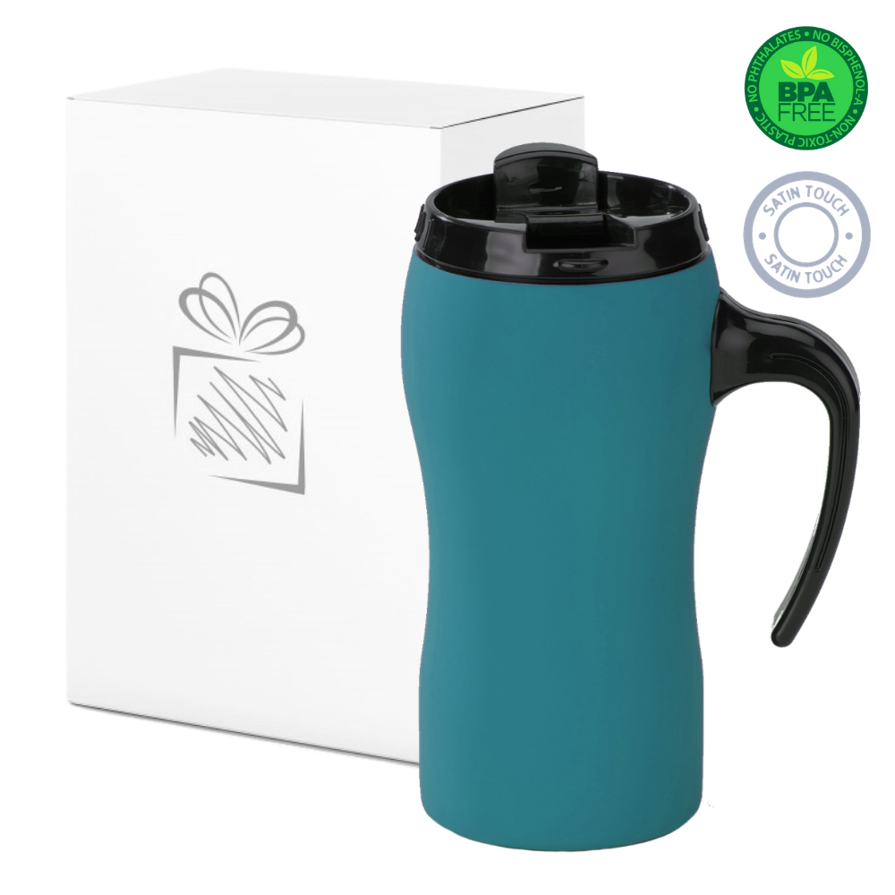 Turquoise Thermal Mug with Handle (450ml) 1