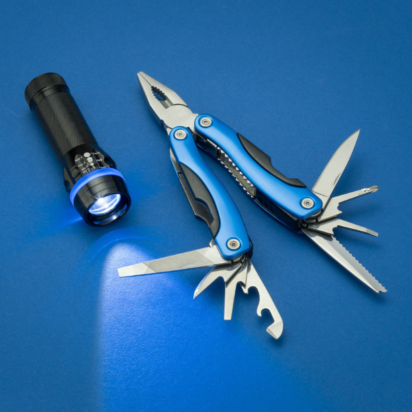 Blue Multi-tool and LED Torch 2