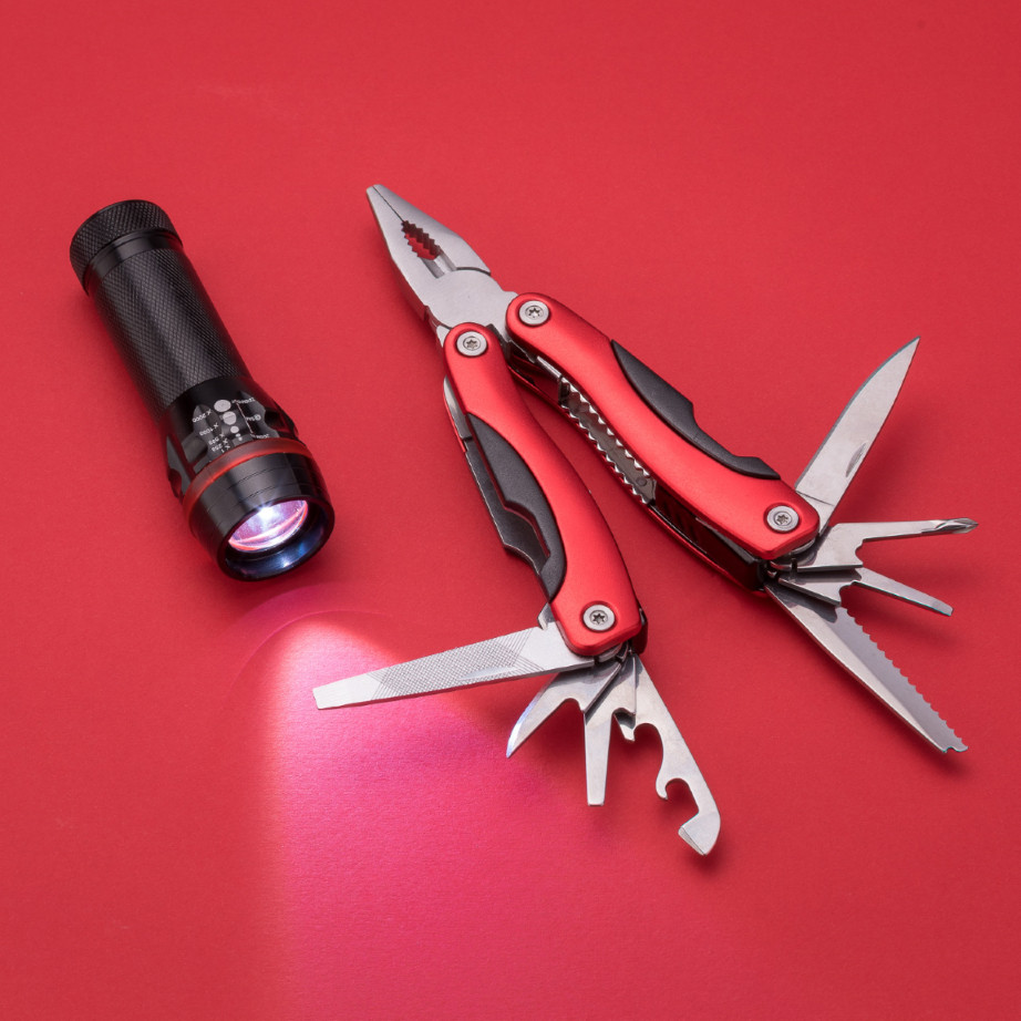 Red Multi-tool and LED Torch Thumb 2